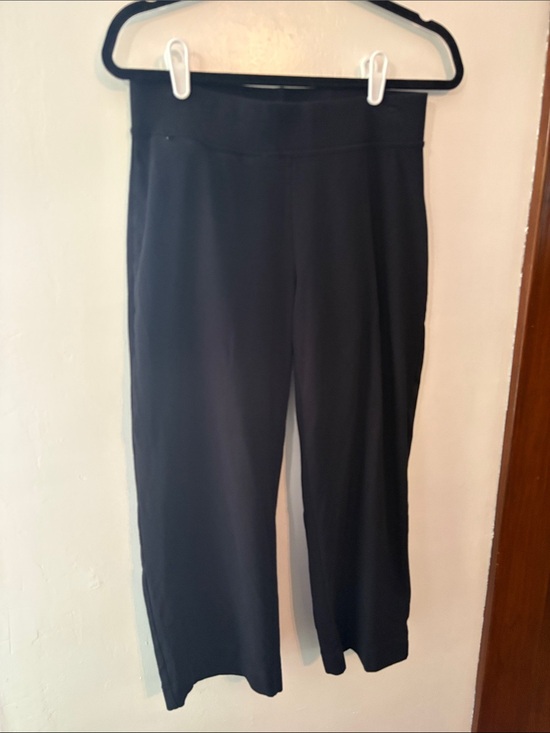 Lands' End Pants - Lands' End Black Cropped Wide-Leg Ponte Pants Size Small